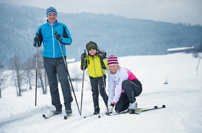 Family Having Fun Skiing